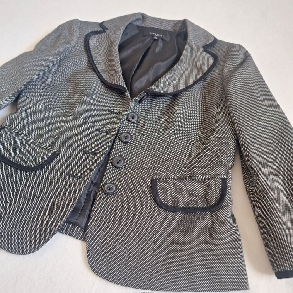 💙 Nine West Speckeled Blazer Size 6 Formal Office Fall Winter